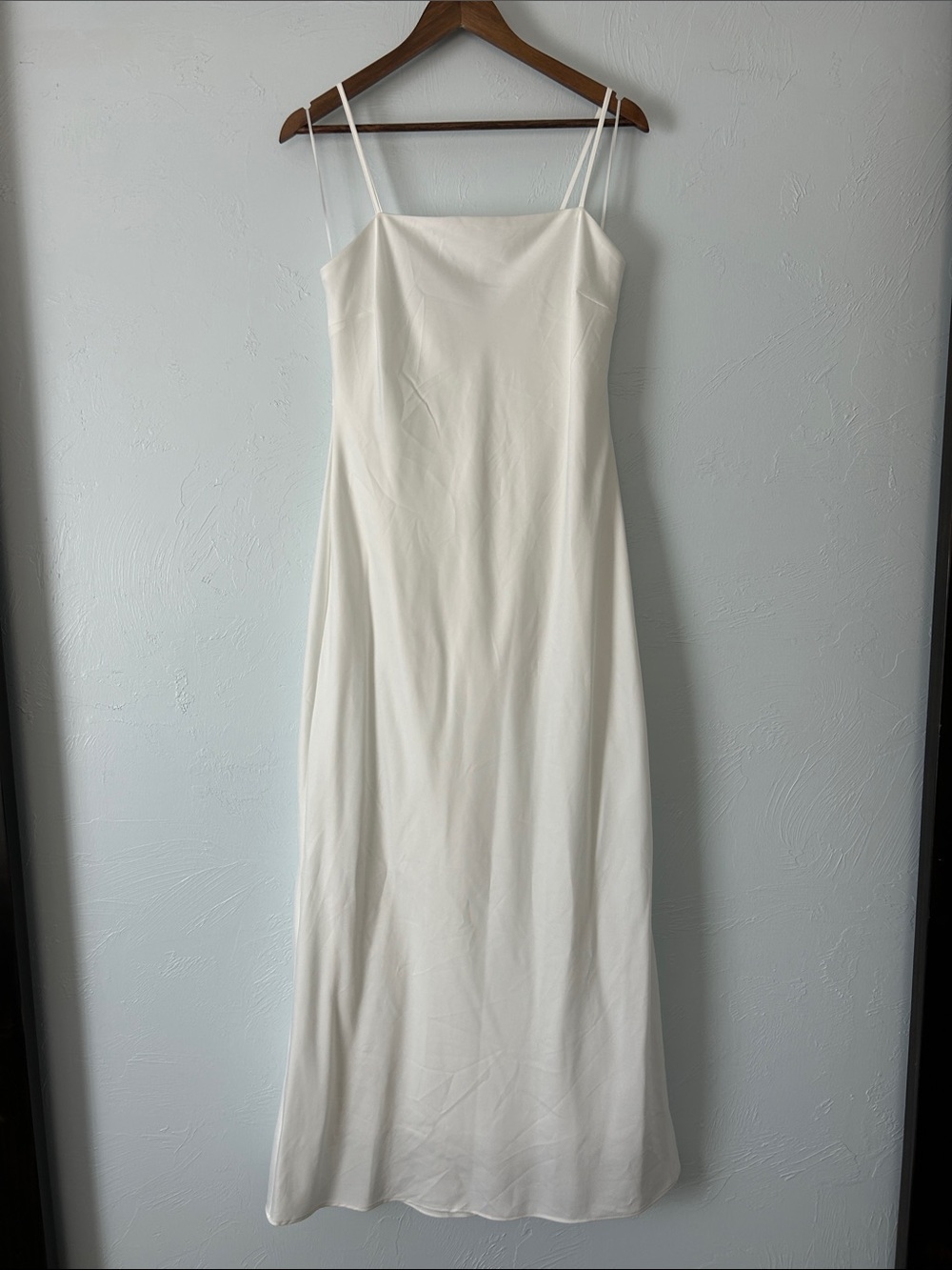 White Maxi Slip Dress with bow back and Spaghetti Straps